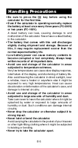 Preview for 7 page of Casio FC-200V-S-IH User Manual