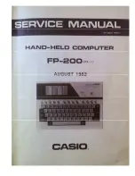 Casio FP-200 Service Manual preview