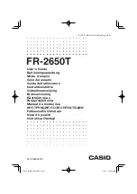 Preview for 1 page of Casio FR-2650T User Manual