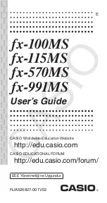 Предварительный просмотр 1 страницы Casio fs-115MS User Manual