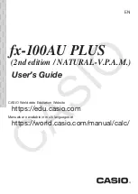 Casio fx-100AU PLUS User Manual preview