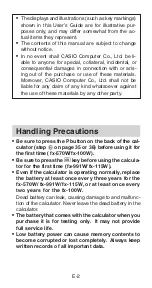 Preview for 4 page of Casio FX-100W User Manual