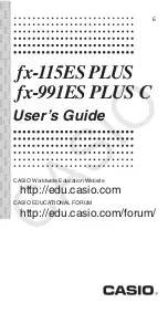 Casio fx-115ES PLUS User Manual preview