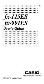 Casio fx-115ES User Manual preview