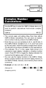 Предварительный просмотр 9 страницы Casio FX 115MS - Plus Scientific Calculator User Manual