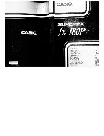 Casio fx-180Pv User Manual preview