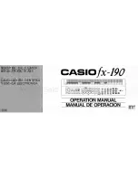 Casio fx-190 Operation Manual preview