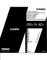 Casio FX-250D Manual preview