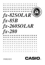 Preview for 1 page of Casio FX 260 - Solar Scientific Calculator User Manual