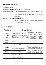 Preview for 34 page of Casio FX 260 - Solar Scientific Calculator User Manual