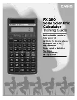 Preview for 1 page of Casio fx-260 Training Manual