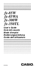 Casio fx-300W User Manual preview