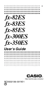 Casio fx-350ES User Manual preview