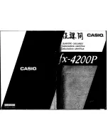 Предварительный просмотр 1 страницы Casio fx-4200P User Manual