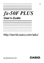 Casio fx-50F User Manual preview