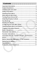 Preview for 2 page of Casio FX-55 PLUS User Manual