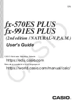 Casio fx-570ES PLUS User Manual preview