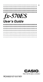 Casio fx-570ES User Manual preview