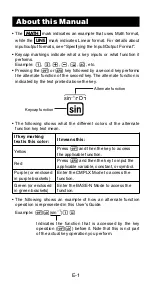 Preview for 3 page of Casio fx-570ES User Manual