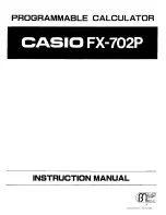 Casio FX-702P Instruction Manual preview