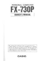 Предварительный просмотр 1 страницы Casio FX-730P Owner'S Manual