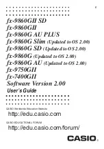 Casio FX-7400GII User Manual preview