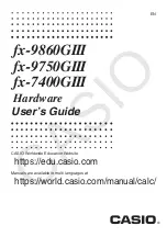 Preview for 1 page of Casio fx-7400GIII Hardware User'S Manual