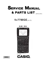 Casio FX-7700GE Service Manual preview