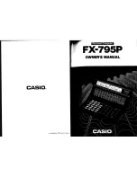 Casio FX-795P Owner'S Manual preview