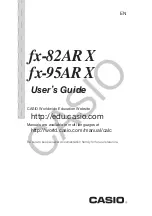 Casio fx-82AR X User Manual preview