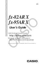 Preview for 1 page of Casio fx-82AR X User Manual