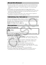 Preview for 3 page of Casio fx-82AR X User Manual