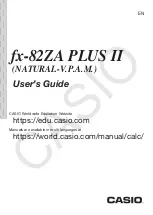 Casio fx-82ZA PLUS User Manual preview