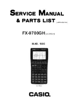 Предварительный просмотр 1 страницы Casio FX-9700GH Service Manual & Parts List