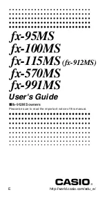 Preview for 1 page of Casio fx 991MS - Scientific Display Calculator User Manual