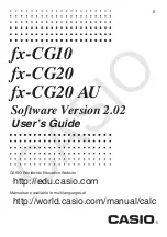 Casio FX-CG10 User Manual предпросмотр