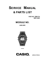 Preview for 1 page of Casio G-2400 Service Manual & Parts List