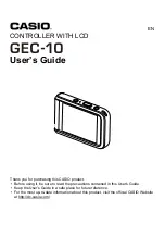 Предварительный просмотр 1 страницы Casio GEC-10 User Manual