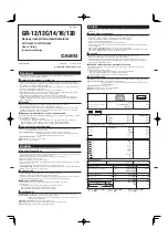 Preview for 1 page of Casio GR-12 User Manual