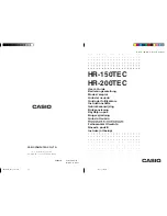 Casio HR-150TEC User Manual preview