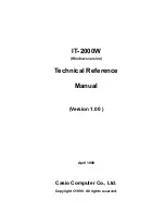 Casio IT-2000W Technical Reference Manual preview