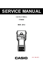 Casio IT-9000 Series Service Manual preview