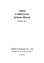 Casio IT-G500 Series Software Manual preview