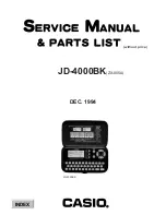 Casio JD-4000BK Service Manual preview