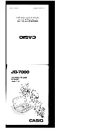 Предварительный просмотр 1 страницы Casio JD-7000 Operation Manual