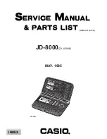 Casio JD-8000 Service Manual preview