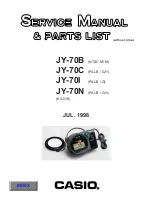 Casio JY-70B Service Manual & Parts List preview