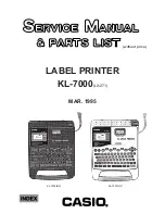 Casio KL-7000 Service Manual And Parts List предпросмотр