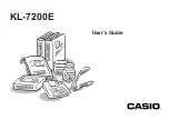 Casio KL-7200E User Manual предпросмотр