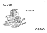 Casio KL-780 User Manual preview